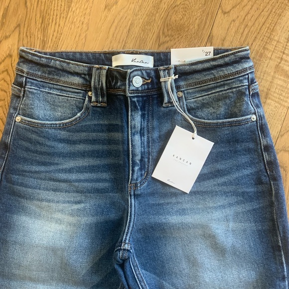 Kancan Holly High Rise Flare Hem Jeans Dark Women’s Multi Sizes NWT - Picture 11 of 15